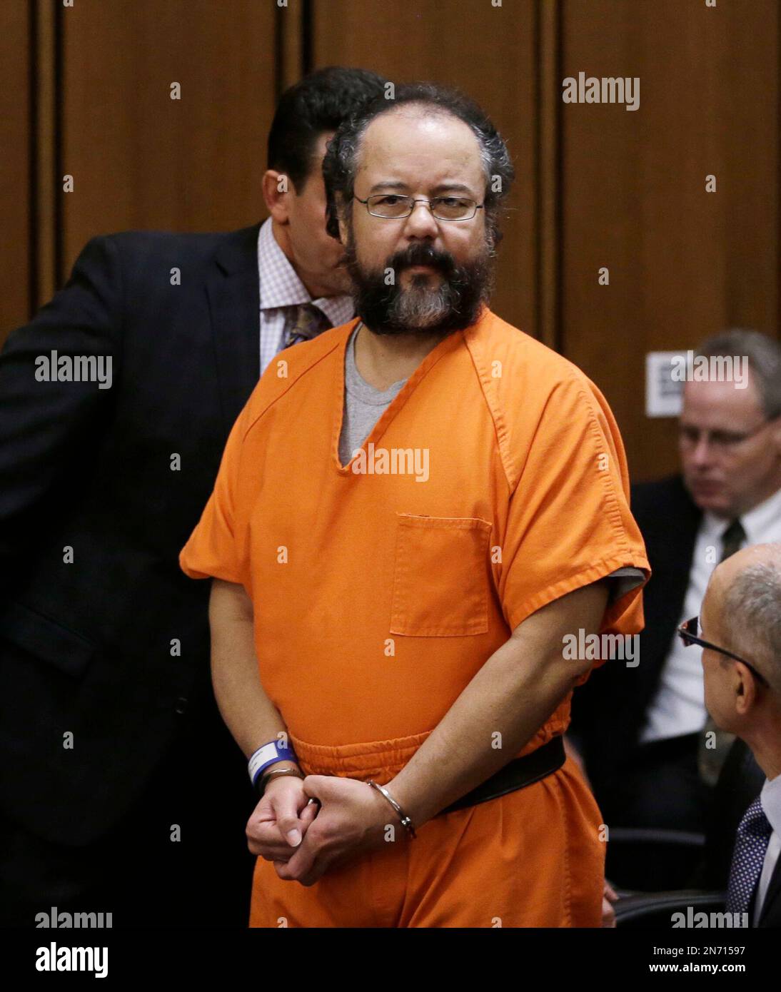 Ariel Castro stands during the sentencing phase Thursday, Aug. 1, 2013