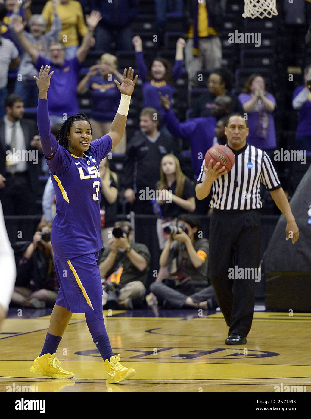 As referee Robert Enterline, right, leaves the court at the end of the