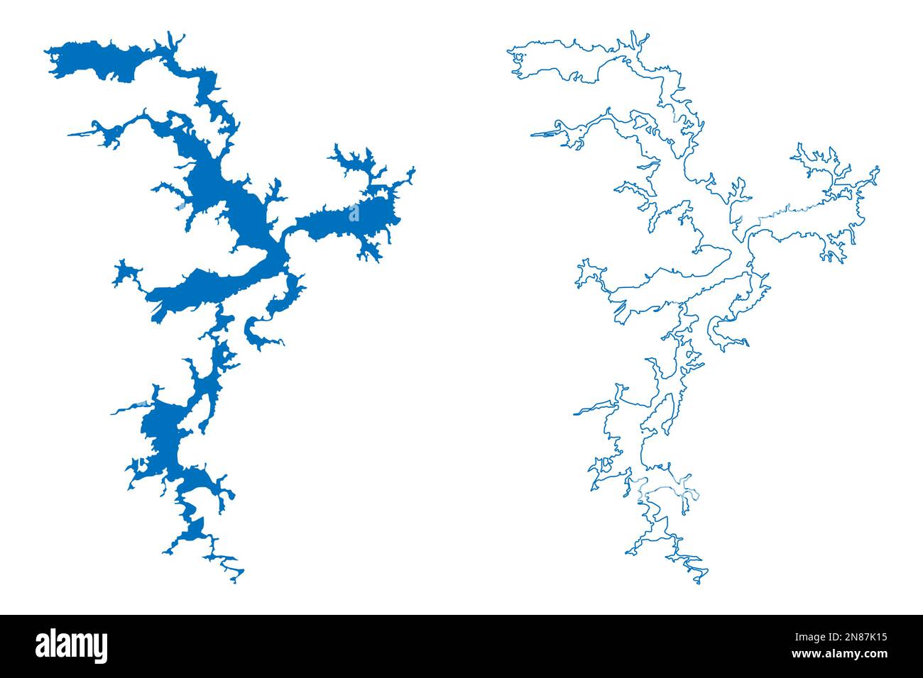 Lago Eufaula Reservoir (Estados Unidos de América, América del Norte, ee.uu., Oklahoma