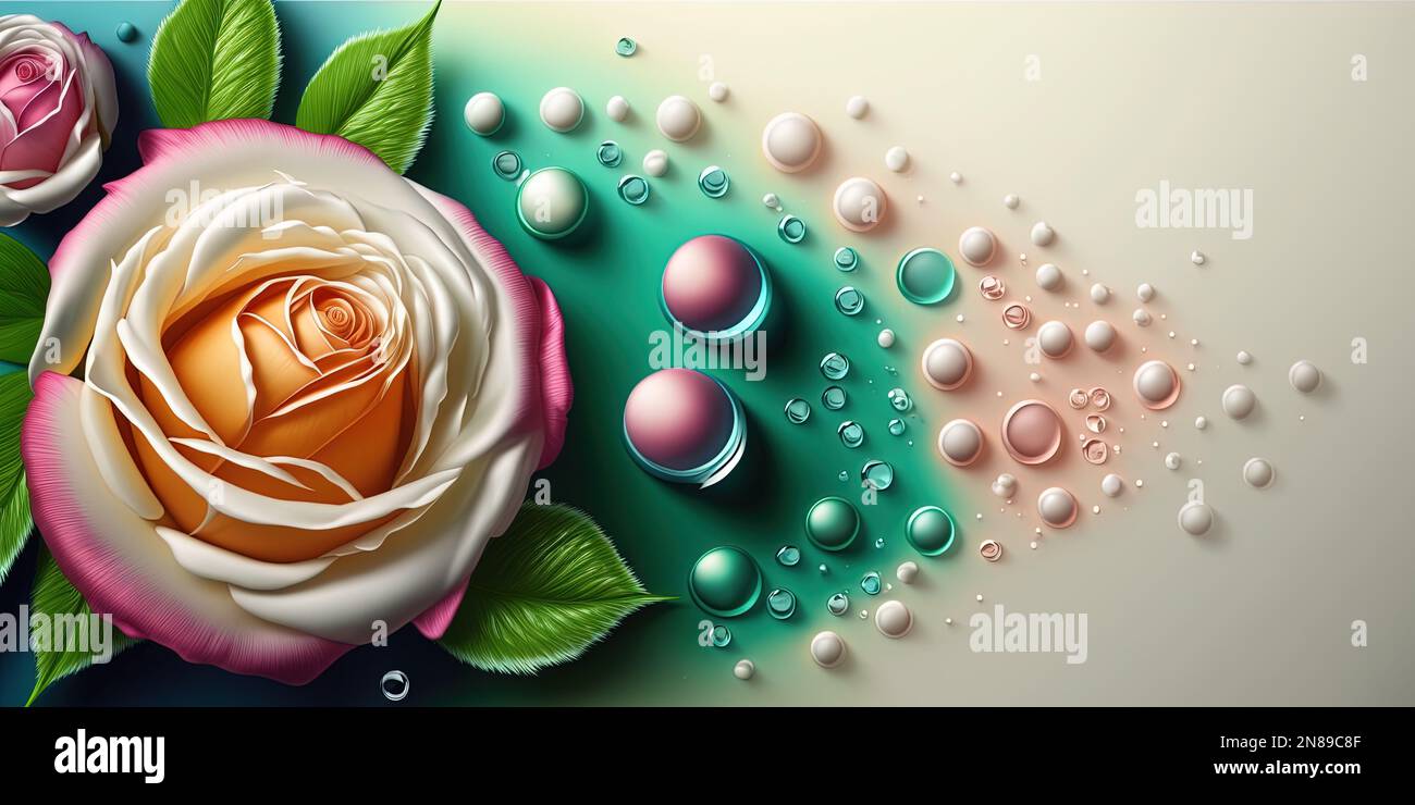 3D Ilustración de la hermosa flor de rosa colorida Fotografía de stock -  Alamy