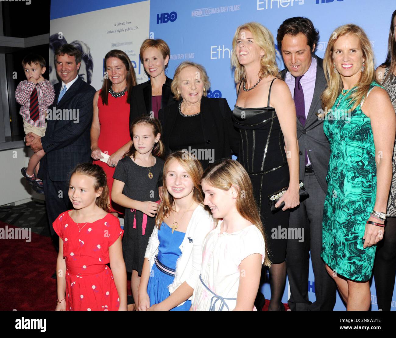 Ethel Kennedy, center, surrounded by family members including her 