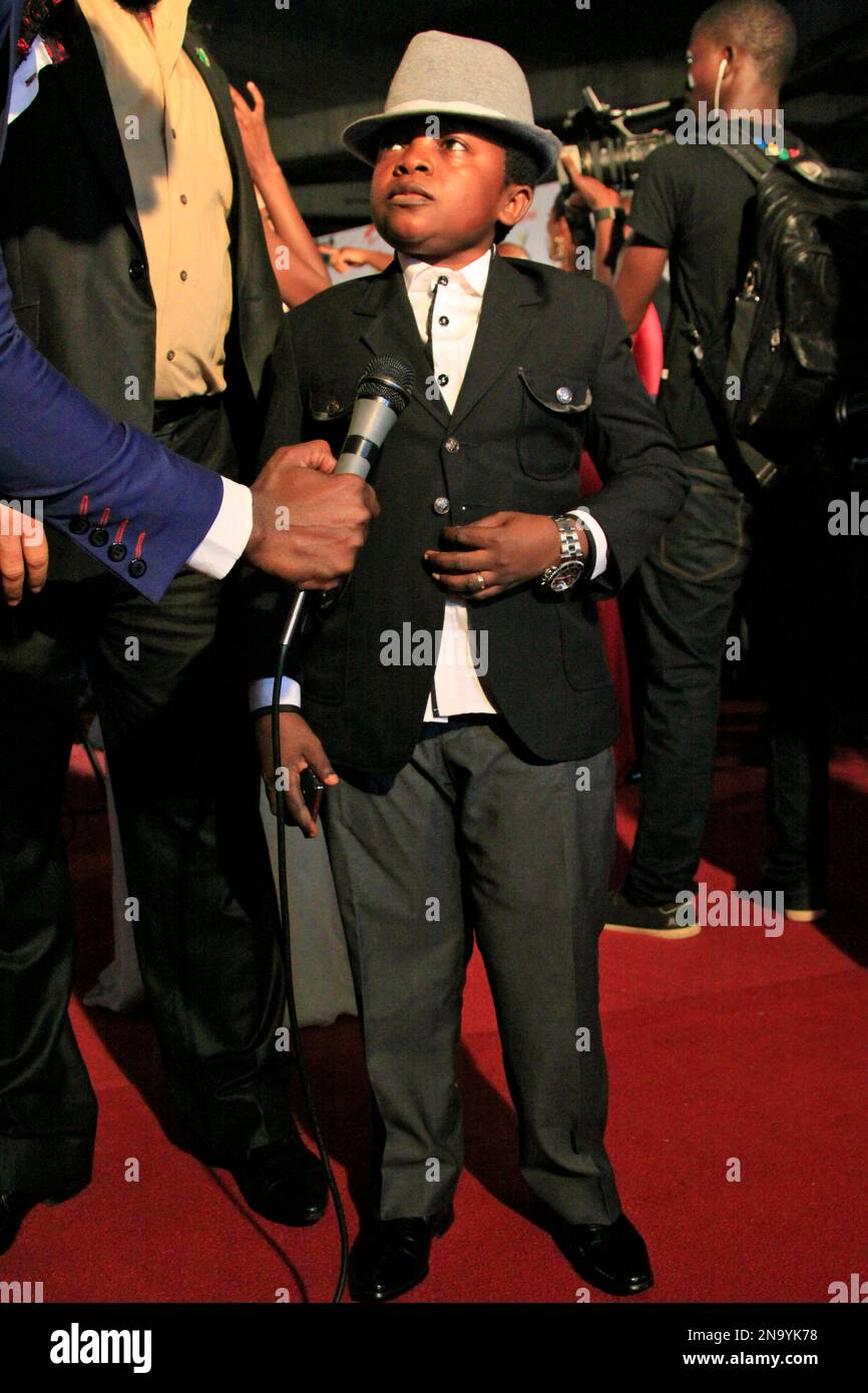 In this Sunday, April 22, 2012 photo Osita Iheme, Nigerian Nollywood actor  speak to journalist as he arrives on the red carpet the annual Africa movie  academy awards in Lagos, Nigeria. (AP