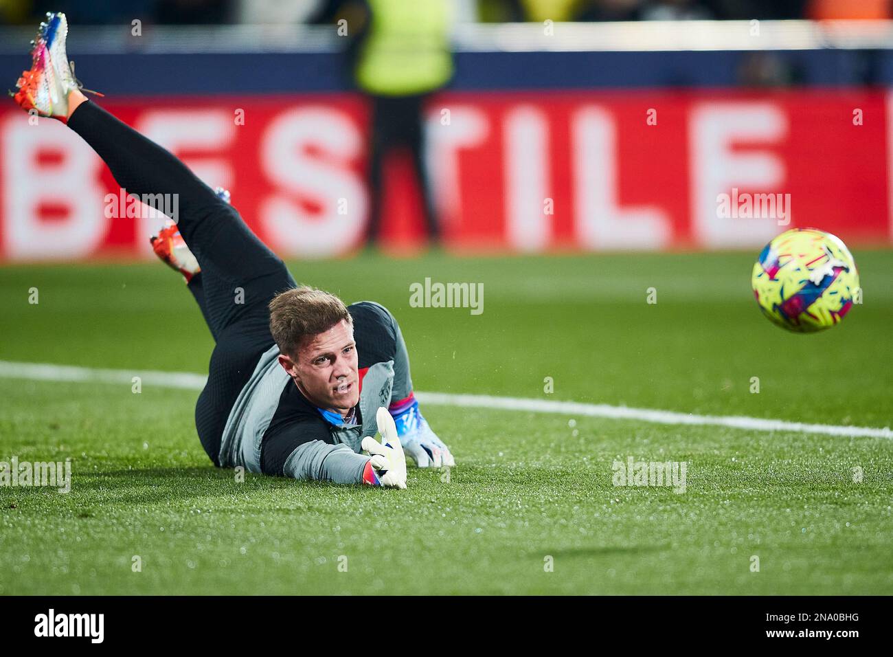 Marc Andre Ter Stegen (FC Barcelona, #1) se calienta Foto de stock