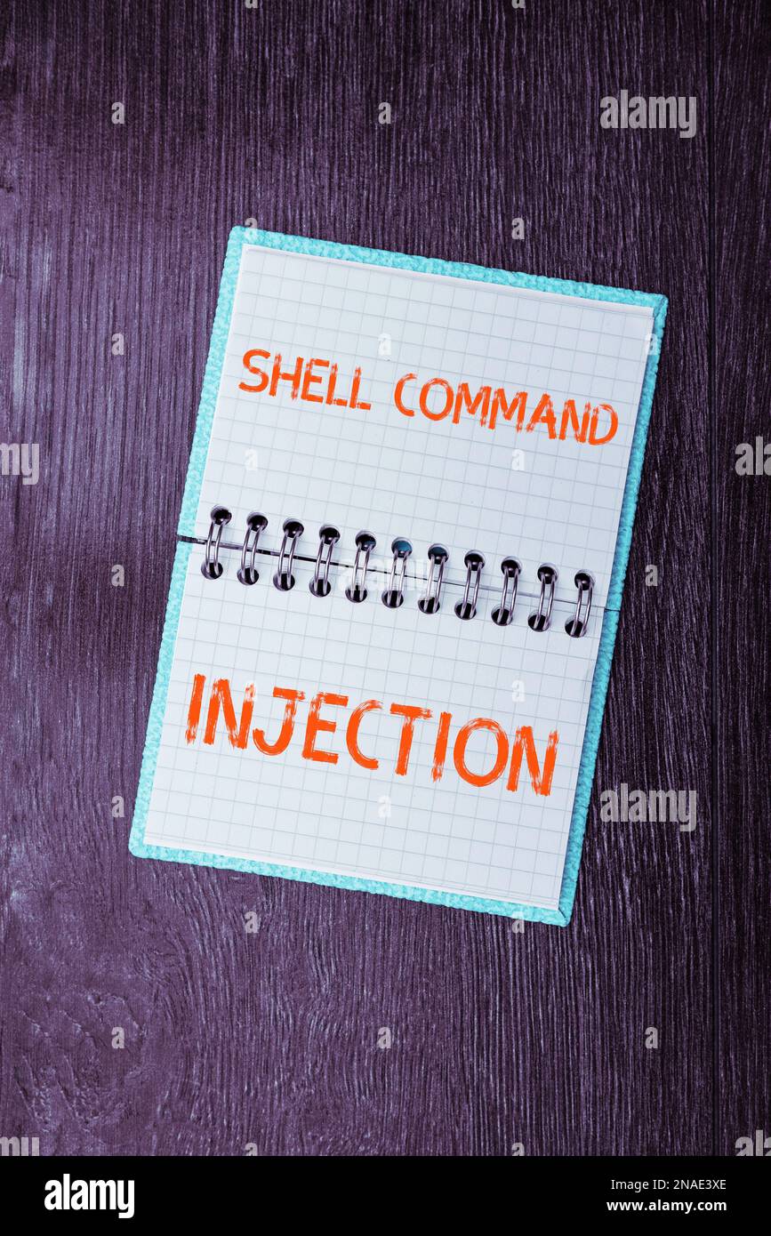 Texto Da Escrita Que Escreve Shell Comanalysisd Injection Significado Do  Conceito Usado Por Hacker Para Executar Comanalysisds Do Ilustração Stock -  Ilustração de programas, rede: 137144853