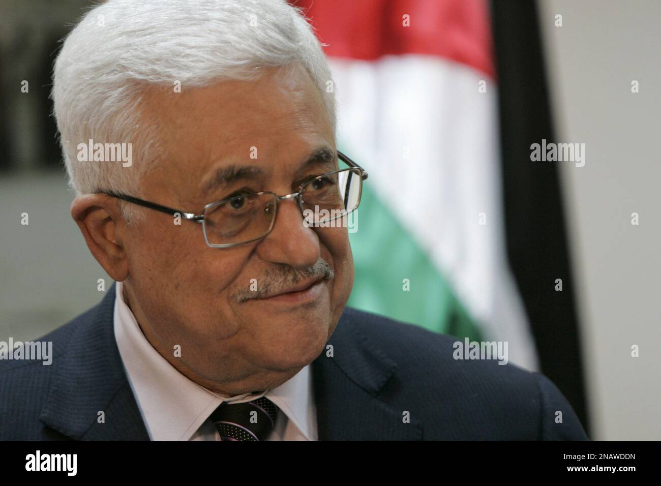 Palestinian President Mahmoud Abbas attends a meeting of the Palestine ...