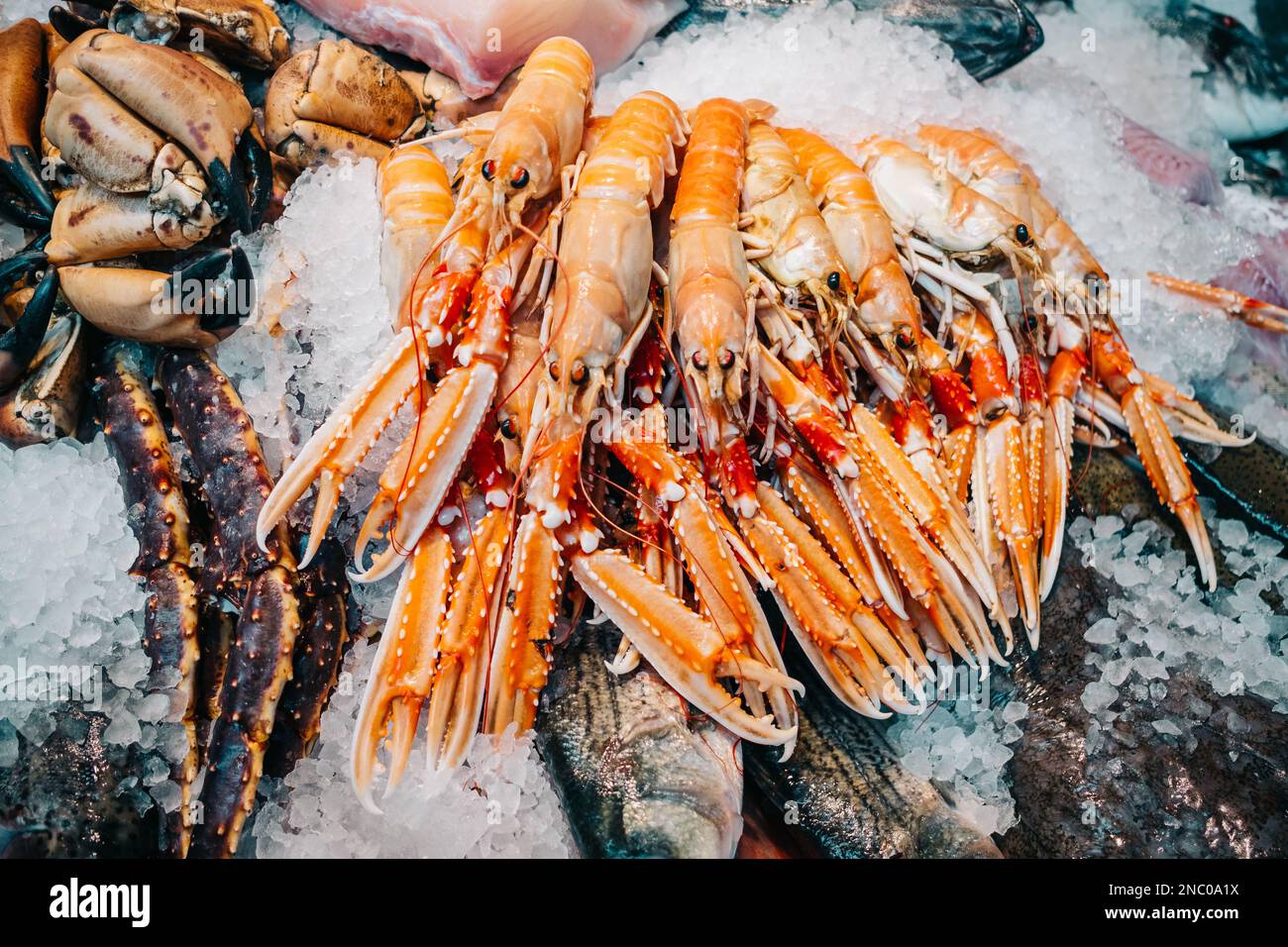 Mariscos frescos y locales