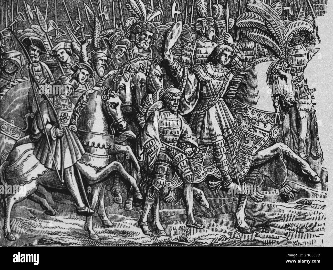 El campo de la tela de oro. Reunión cumbre entre el rey Enrique VIII de Inglaterra y el rey Francisco I de Francia del 7 al 24 de junio de 1520. Henry VIII en Foto de stock