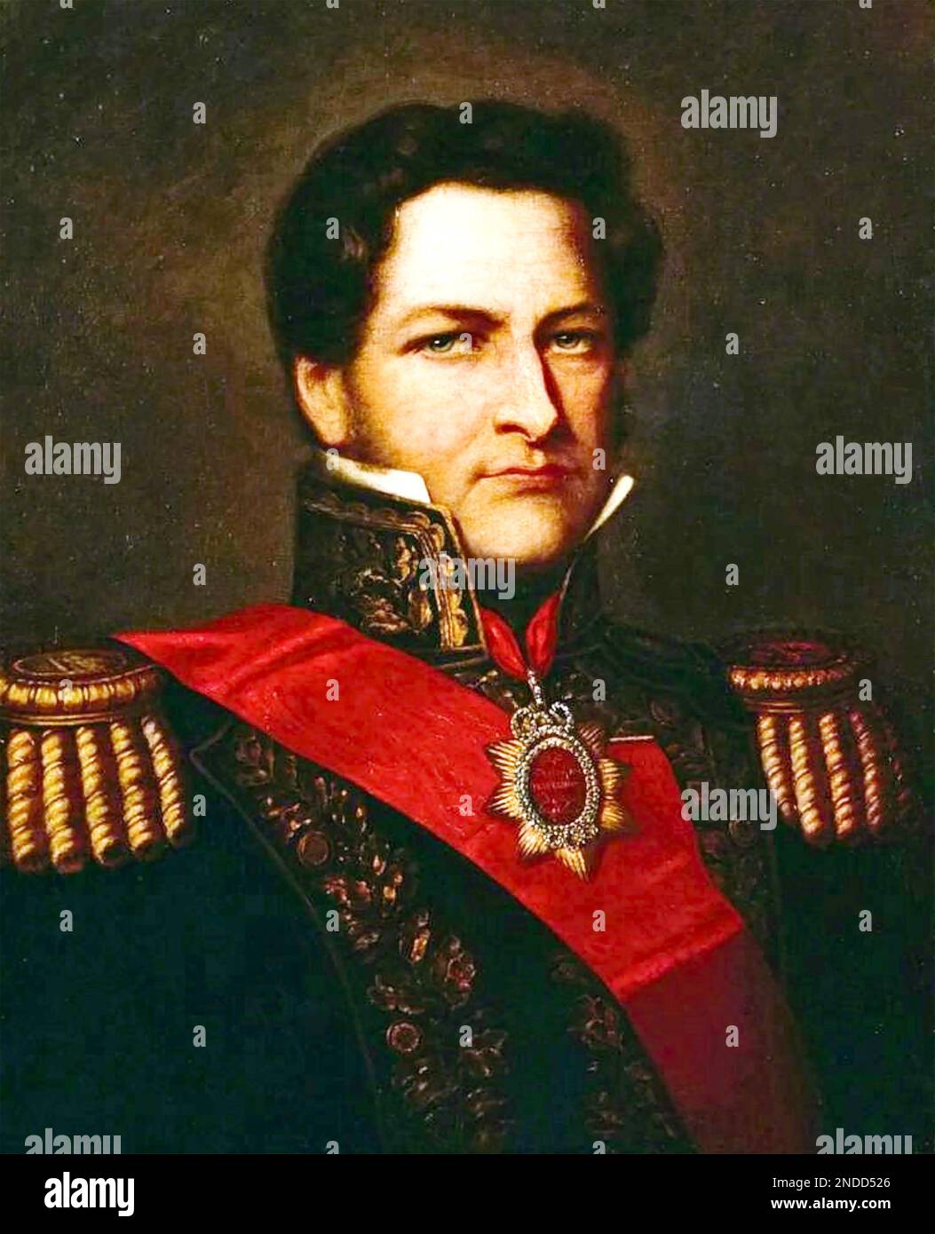 JUAN MANUEL de ROSAS (1793-1877) político y soldado argentino Foto de stock