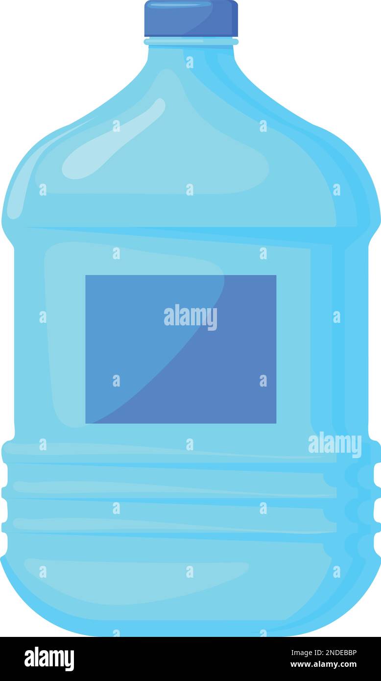 Botella de agua destilada para el enfriador. Icono de contenedor de dibujos  animados grande aislado sobre fondo blanco Imagen Vector de stock - Alamy