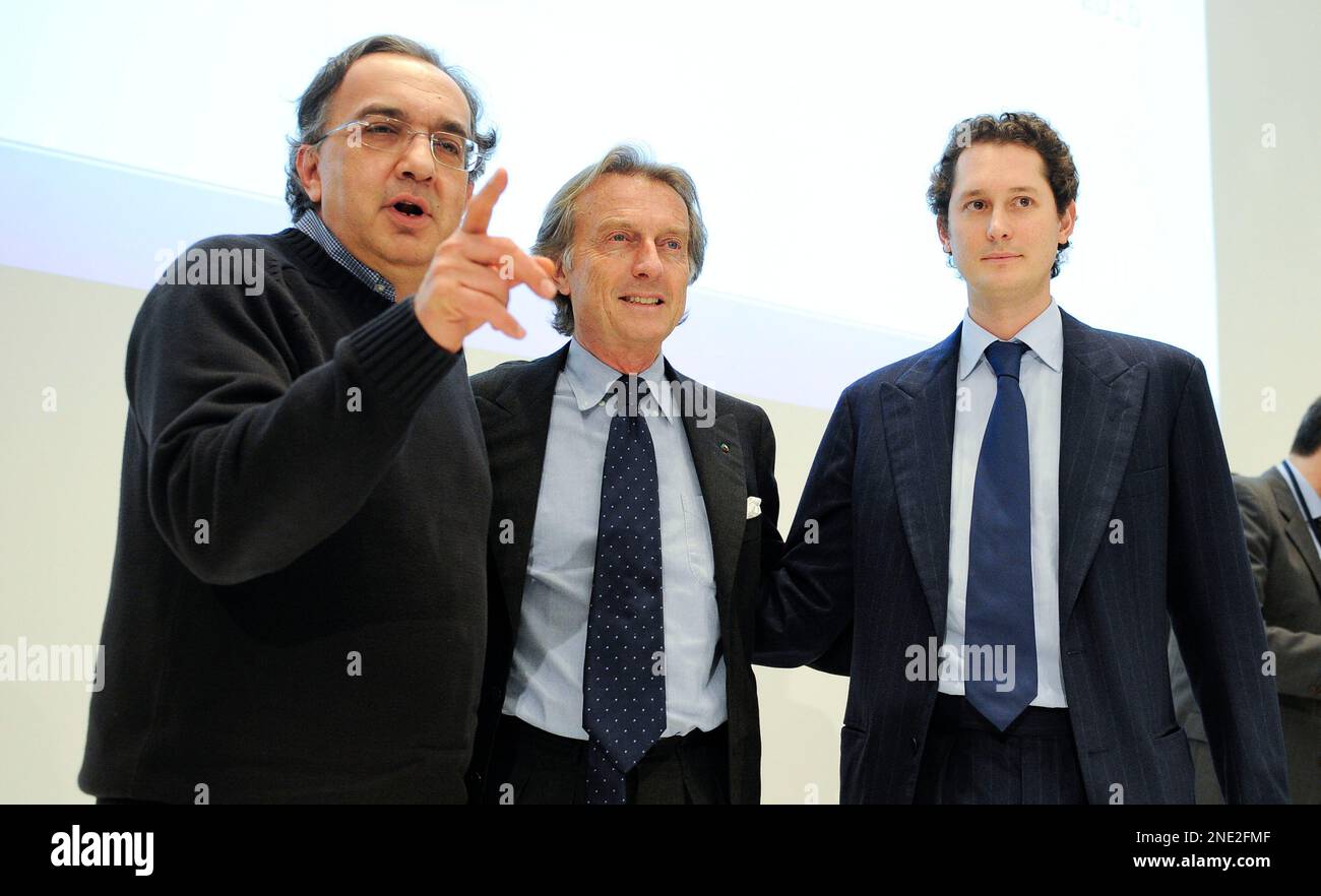 From left, Fiat automaker CEO Sergio Marchionne, Chairman Luca di