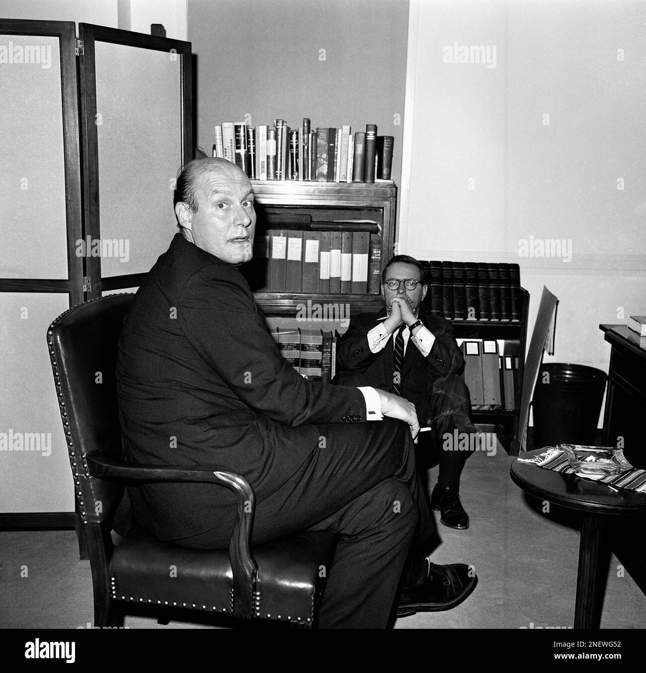 Attorney General Nicholas Katzenbach , is shown in his Washington