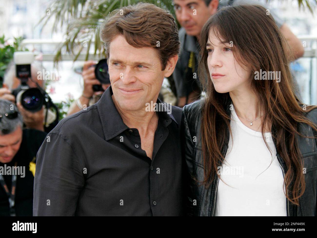 American actor Willem Dafoe, left, and French actress Charlotte