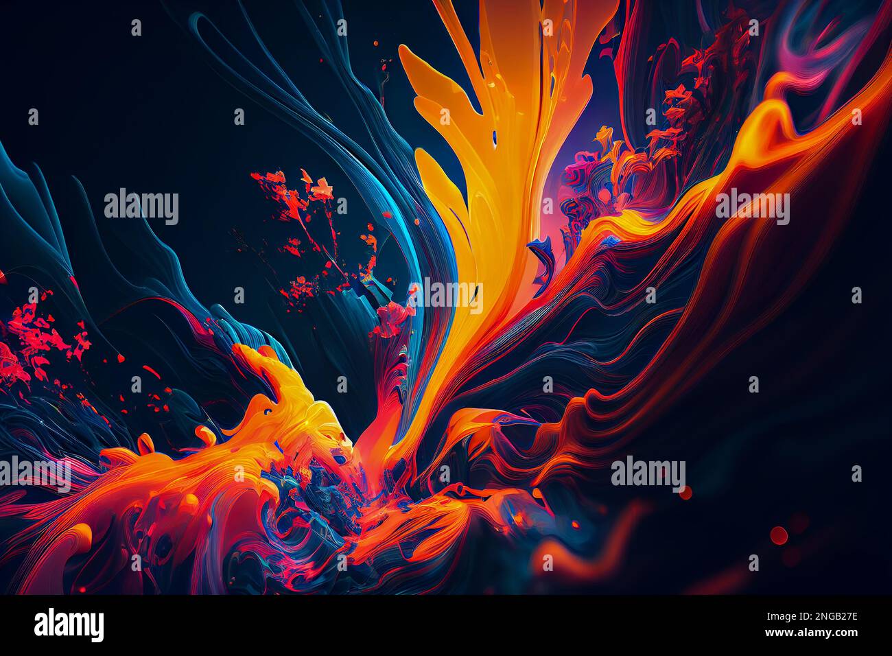 Fondo de pantalla abstracto colorido 4K. 3d ilustración. IA generativa  Fotografía de stock - Alamy