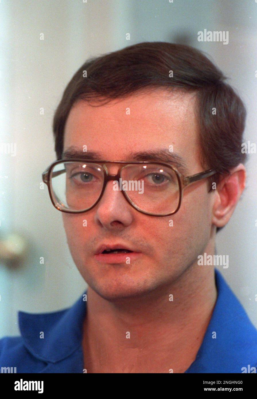 Convicted murderer Roger Keith Coleman waits for an interview on death