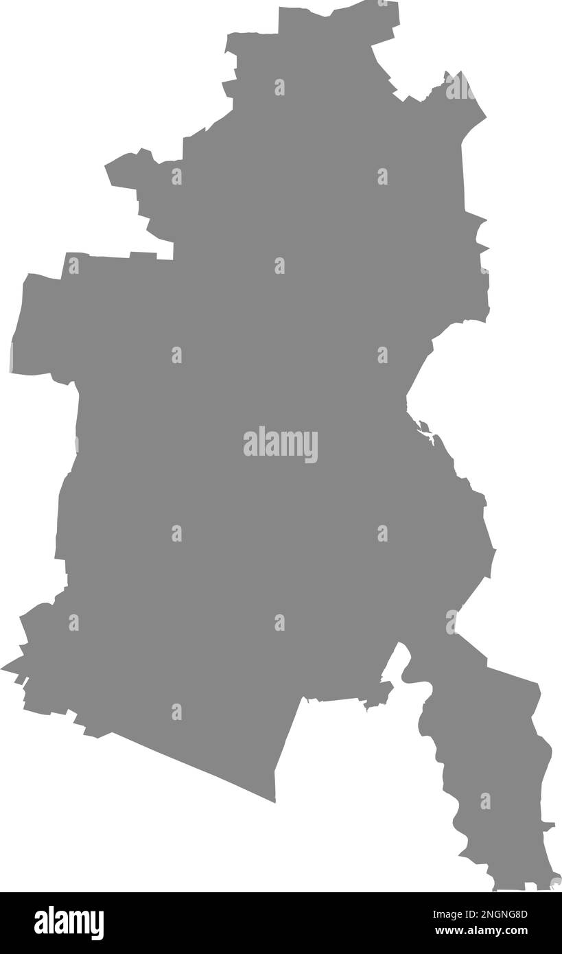Mapa gris de DESSAU, ALEMANIA Ilustración del Vector
