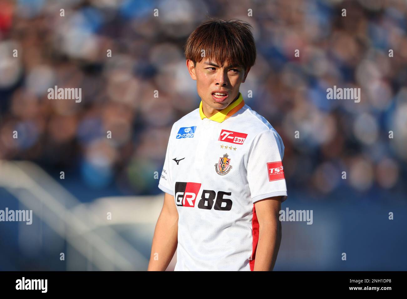 Kanagawa, Japan. 18th Feb, 2023. (L-R) Kenta Hasegawa head coach, Kasper  Junker (Grampus) Football/Soccer : 2023 J1 League match between Yokohama FC  - Nagoya Grampus at Nippatsu Mitsuzawa Stadium in Kanagawa, Japan .