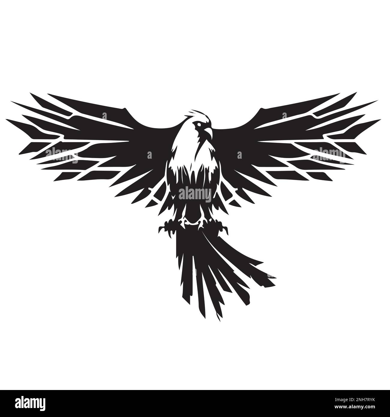 Eagle Rising Wings Logo diseño de plantilla de vector. Icono de