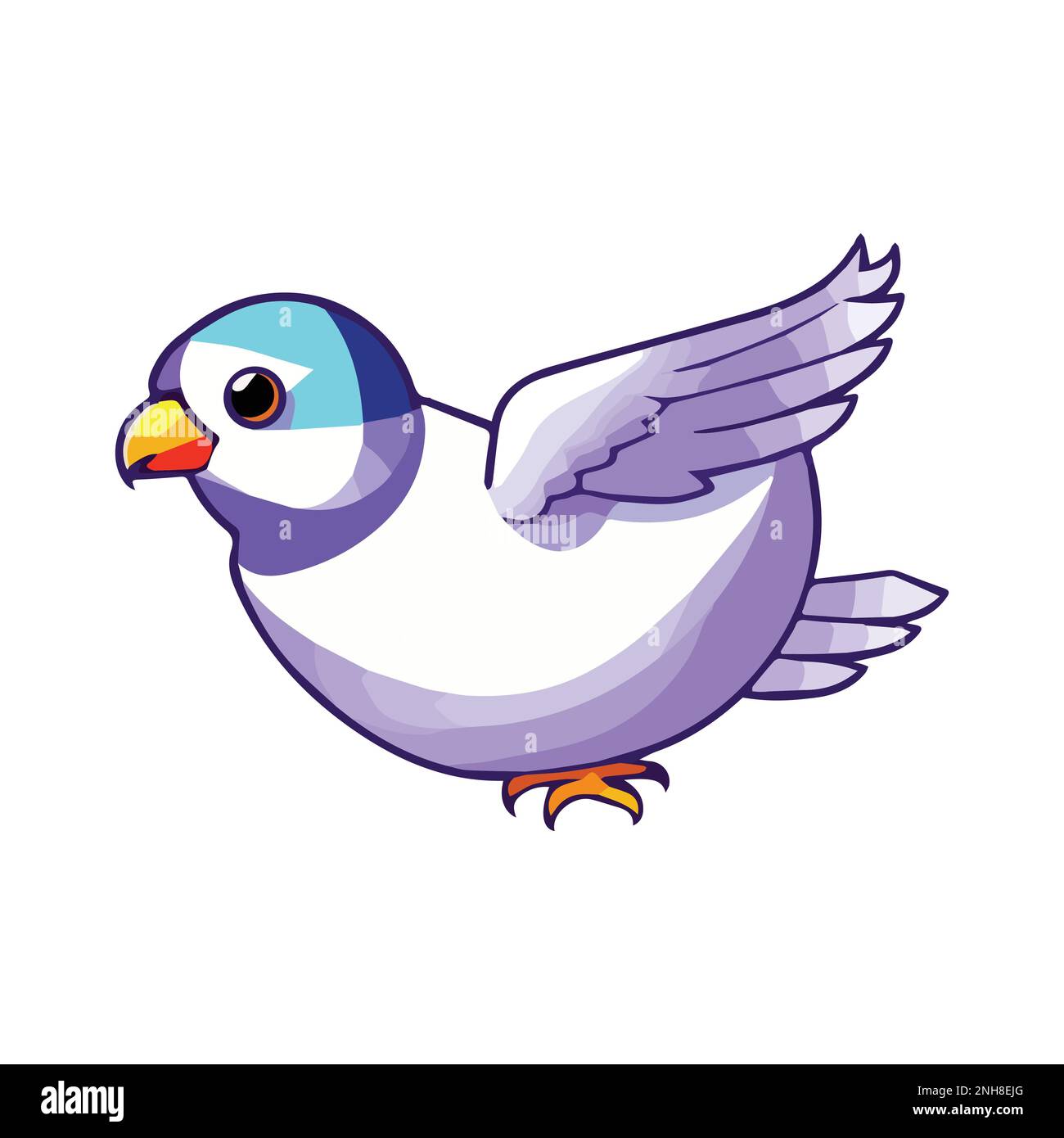 Diseño de vector de logotipo de pájaro de bebé Dove, ilustración plana