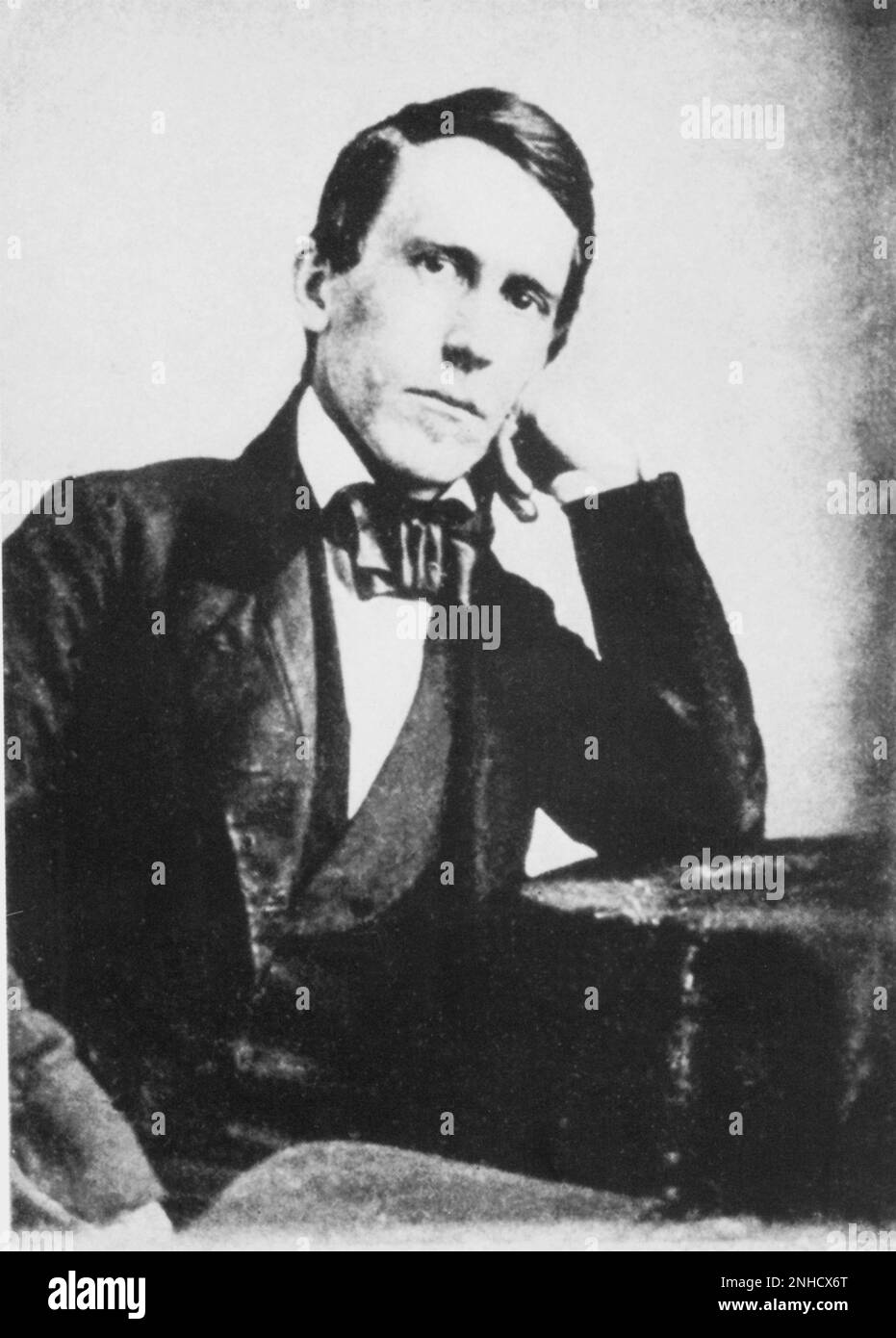 1859 Ca, EE.UU. : THE american MUSIC COMPOSITORE STEPHEN FOSTER ( 1826 - 1864 ) - COMPOSITORE - MUSICISTA - MUSICA CLÁSICA - CLASICA - BALADAS populares - TIE - cravatta - papillon - collar - colletto ----- Archivio GBB Foto de stock