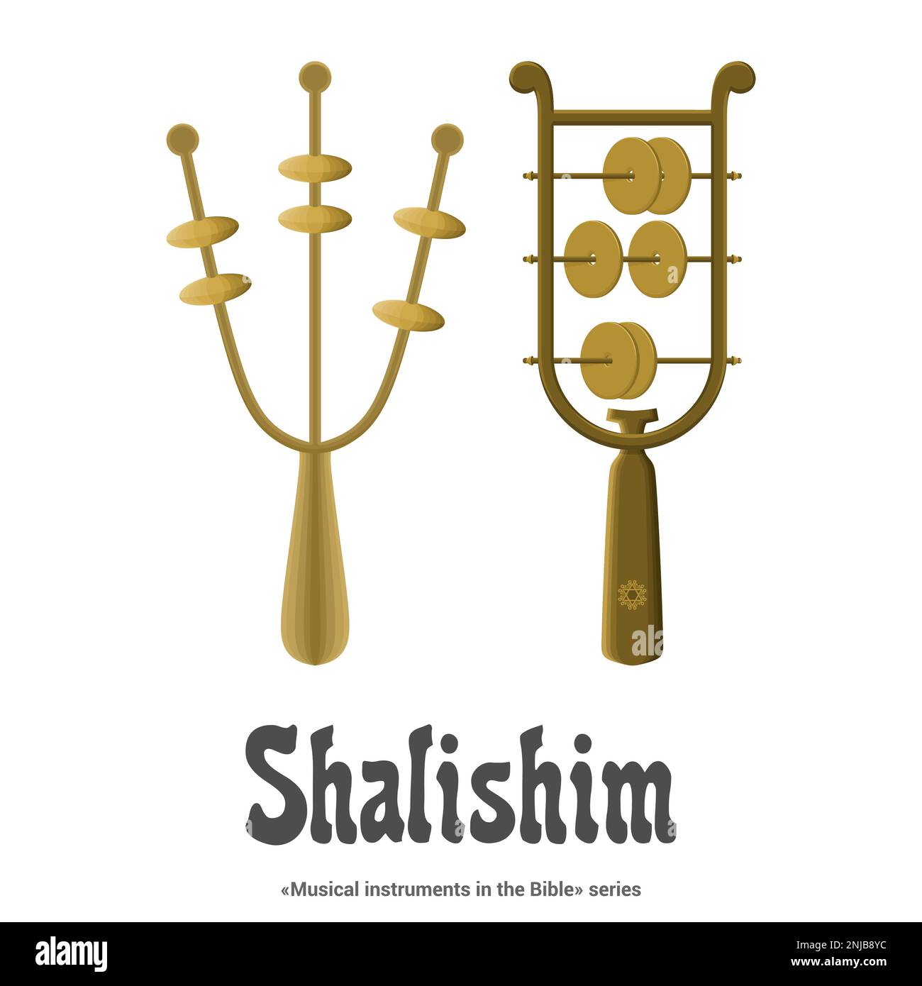 Instrumentos Musicales en la Serie Bíblica. SHALISHIM es un instrumento