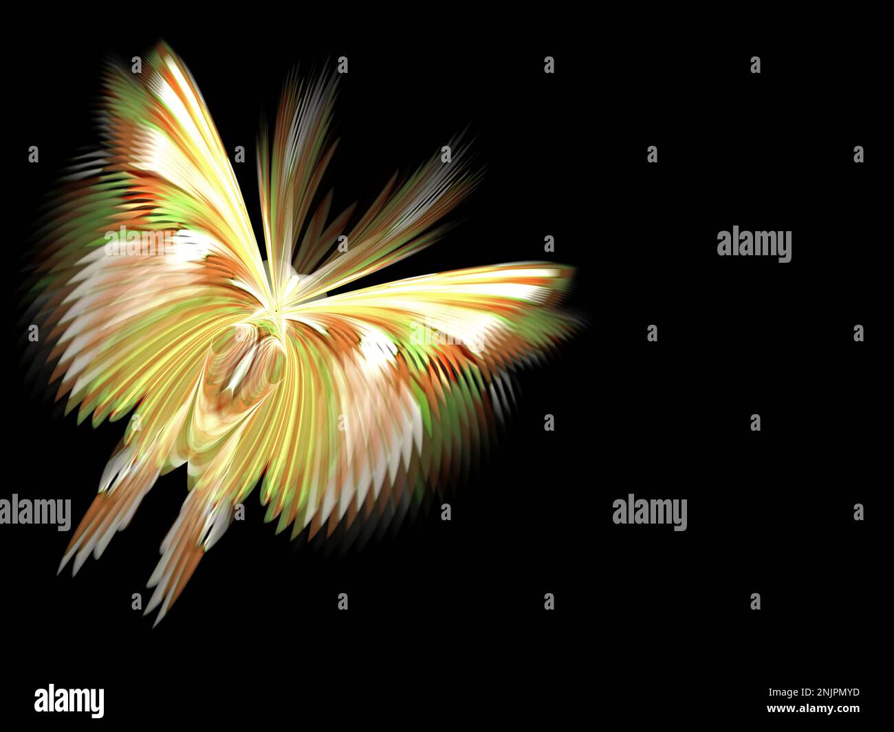 Mariposa fractal llama Foto de stock