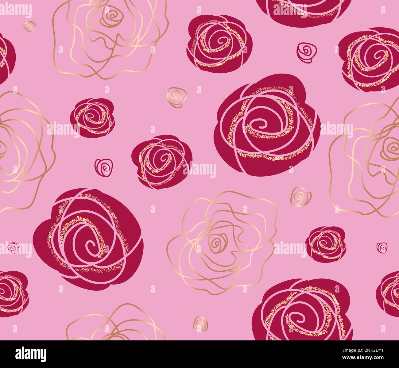Rose wallpaper vector de fondo. Elemento de flor de rosa en colores