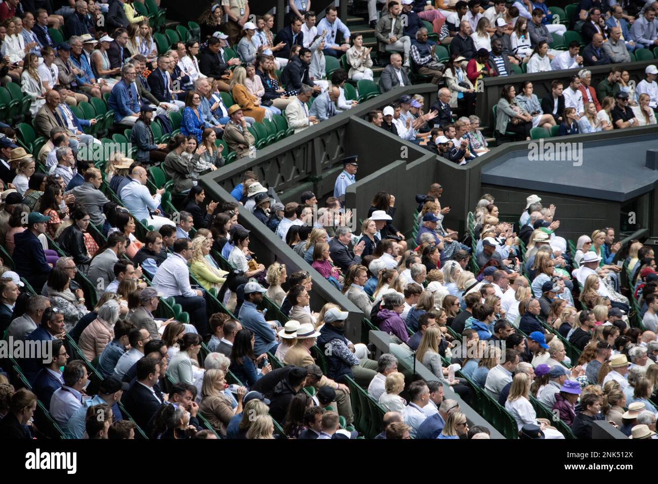 Centre Court, Wimbledon Tennis Championships 2022, Londres SW19 Foto de stock