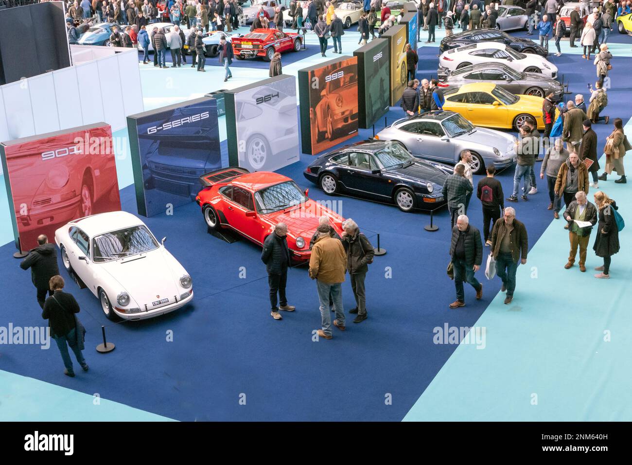 El London Classic Car Show 2023 en Olympia London Fotografía de stock