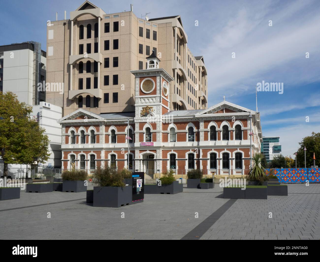 Fachada del edificio de administración colonial, Christchurch, Isla Sur, Nueva Zelanda Foto de stock