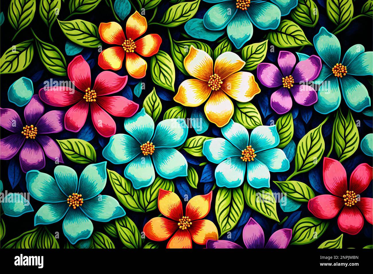 Fondo De Pantalla Colorido Y Abstracto De Flores De Papel Stock de