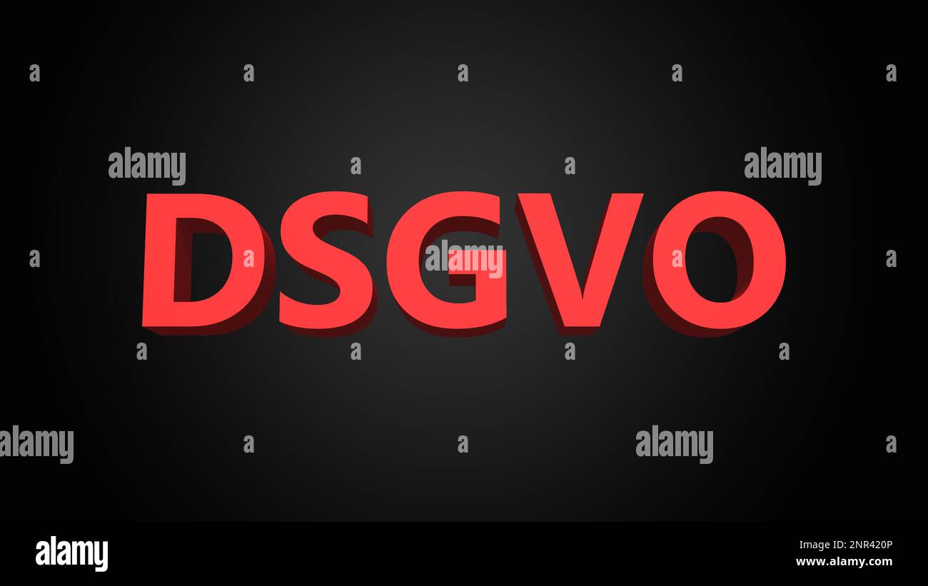DSGVO es la abreviatura de alemán o Datenschutz-Grundverordnung reglamento general de protección de datos GDPR en inglés Foto de stock