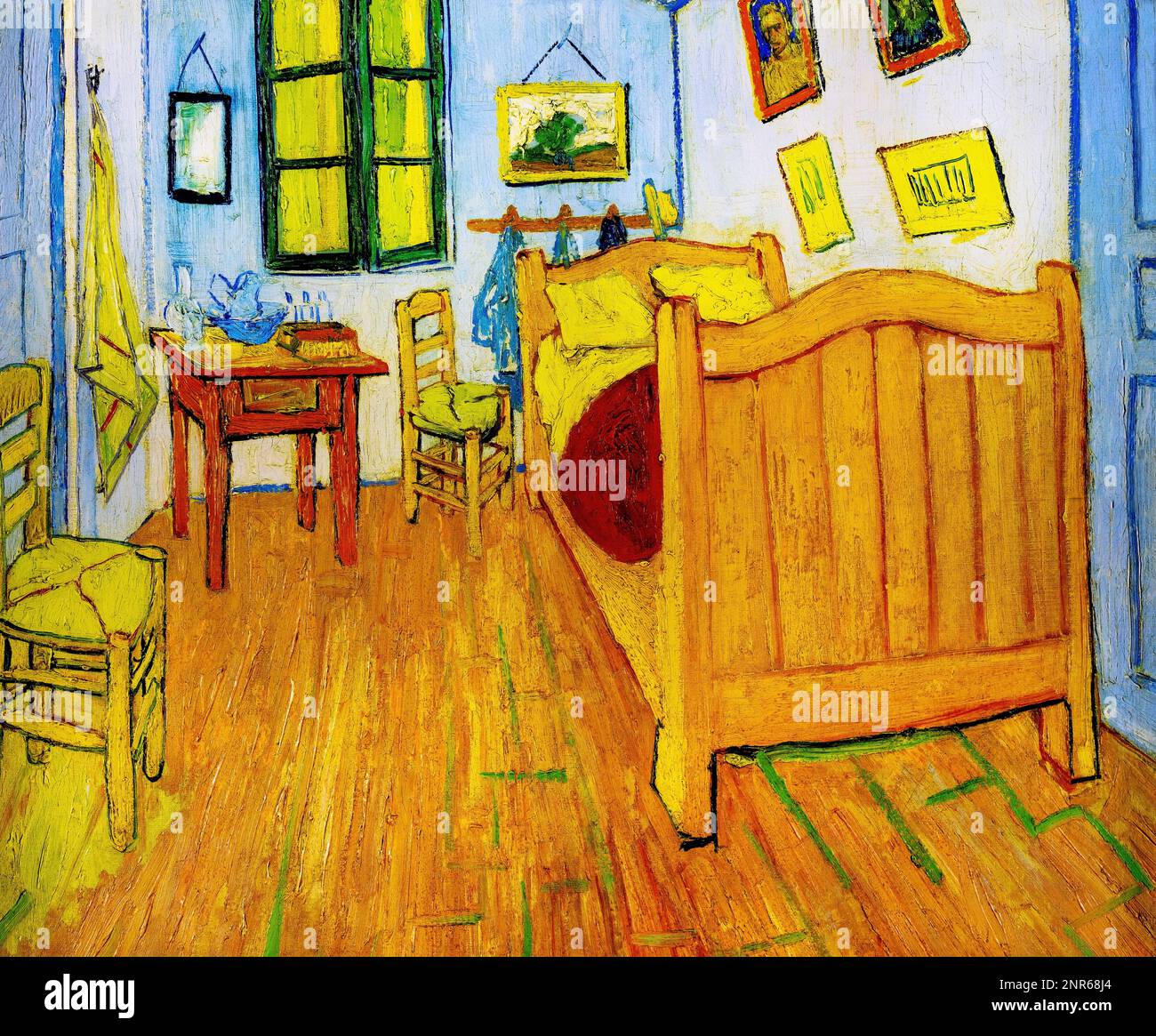 El dormitorio en Arles, Vincent Van Gogh, 1888. Foto de stock
