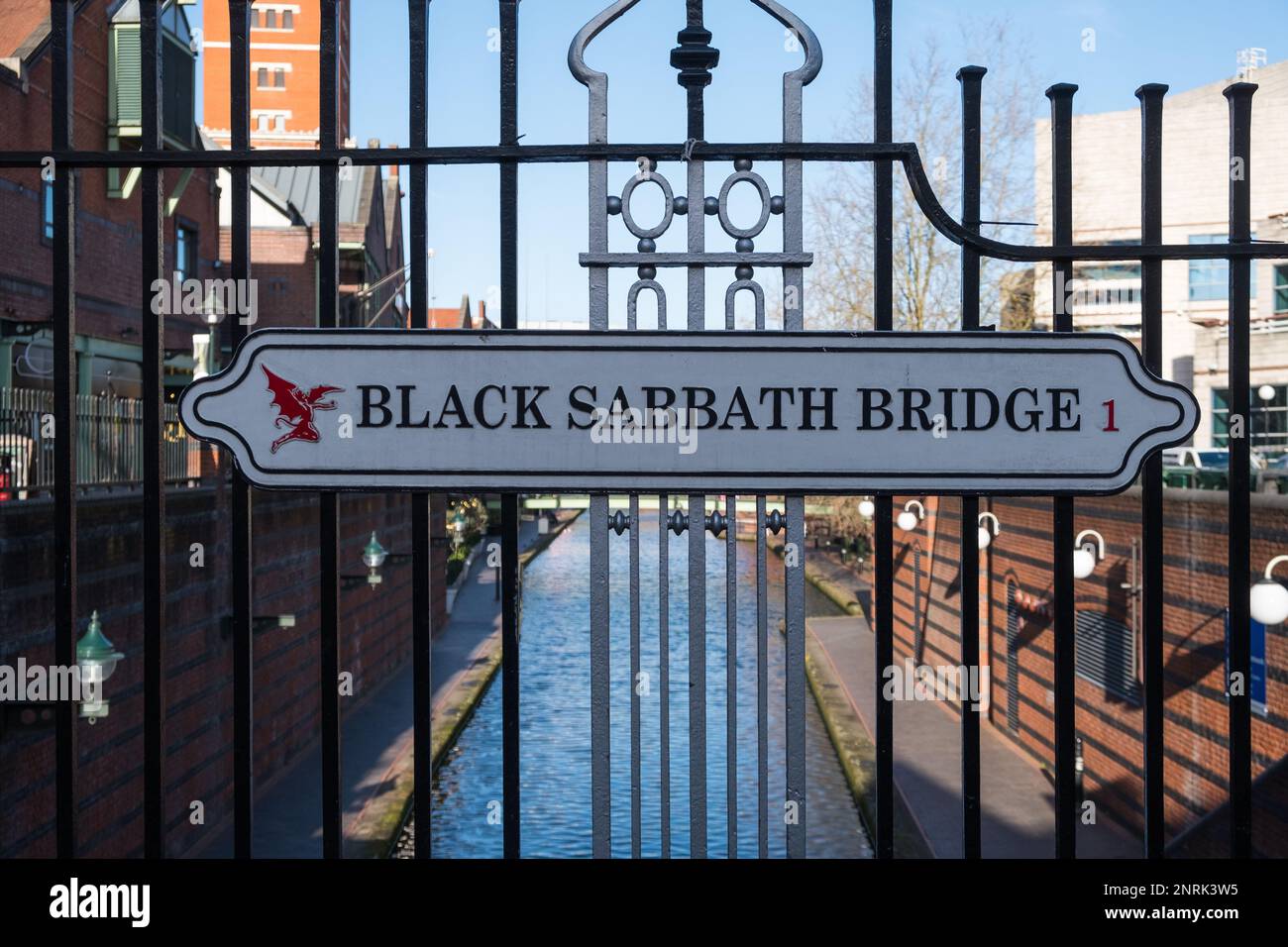 Puente Black Sabbath en Broad Street, Birmingham Foto de stock