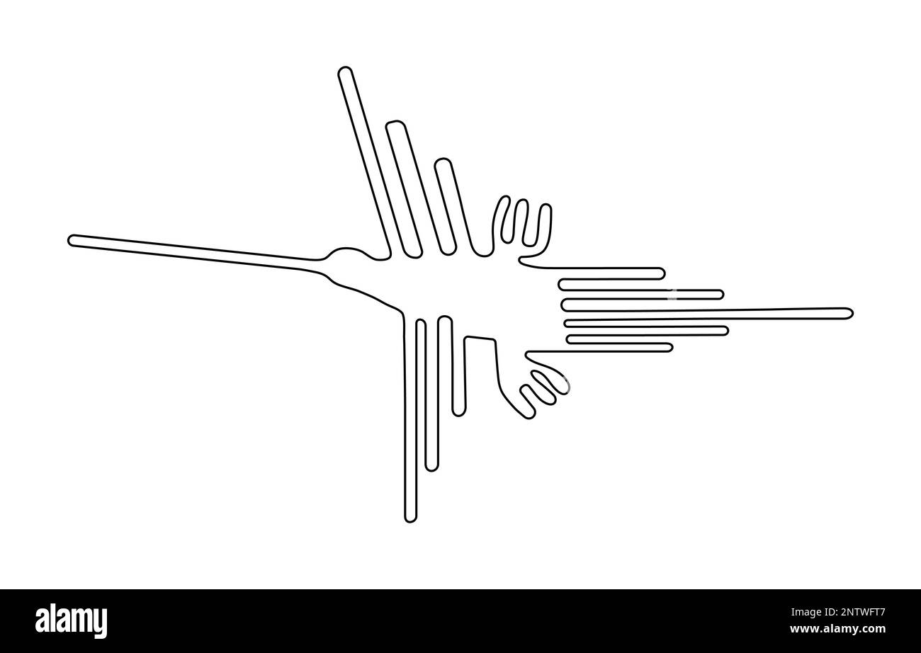 Geoglifo del colibrí de Nazca, Líneas de Nazca, Desierto de Nazca, Perú