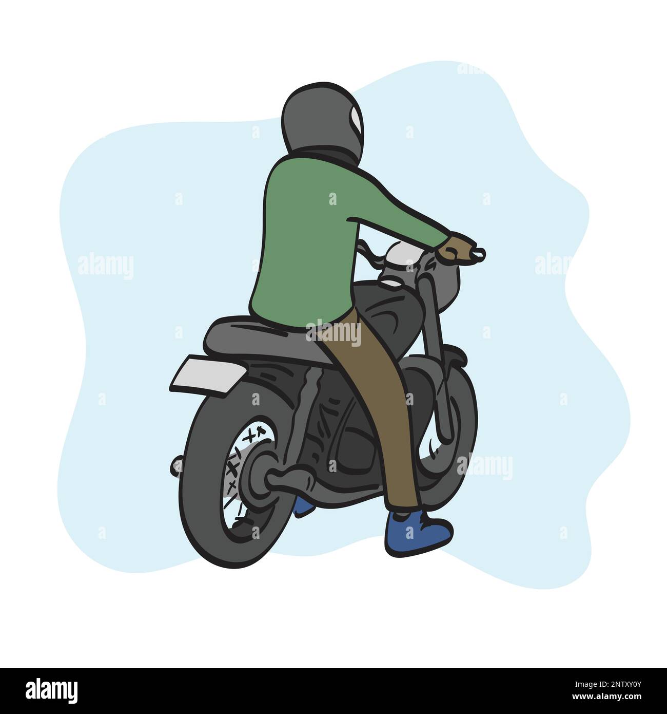 Casco de moto al estilo de gráficos en blanco y negro. casco, icono, vista  lateral, aislado, en, un, blanco, fondo., vector, ilustración, de, un,  garabato, hand. equipo, seguridad y protección.