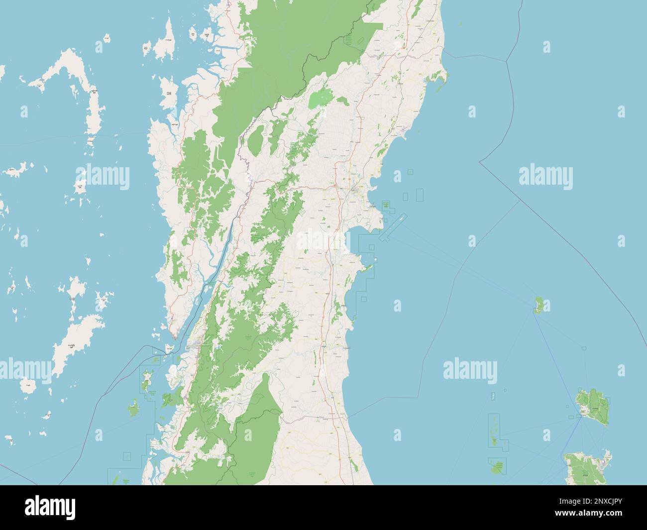 Chumphon, provincia de Tailandia. Abrir Street Map Foto de stock