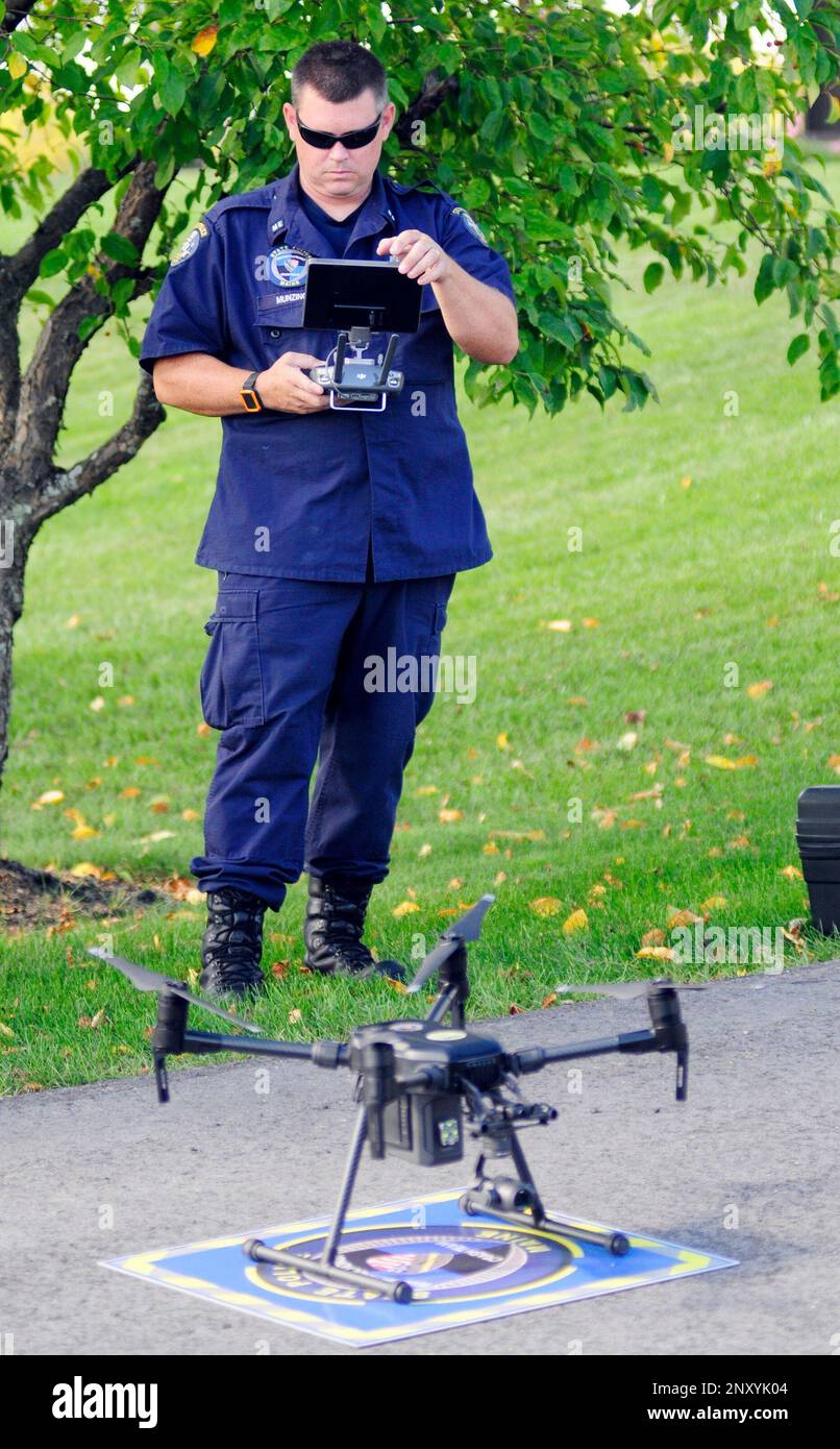 In a Thursday Sept. 28, 2017 photo, Maine State Police Specialist