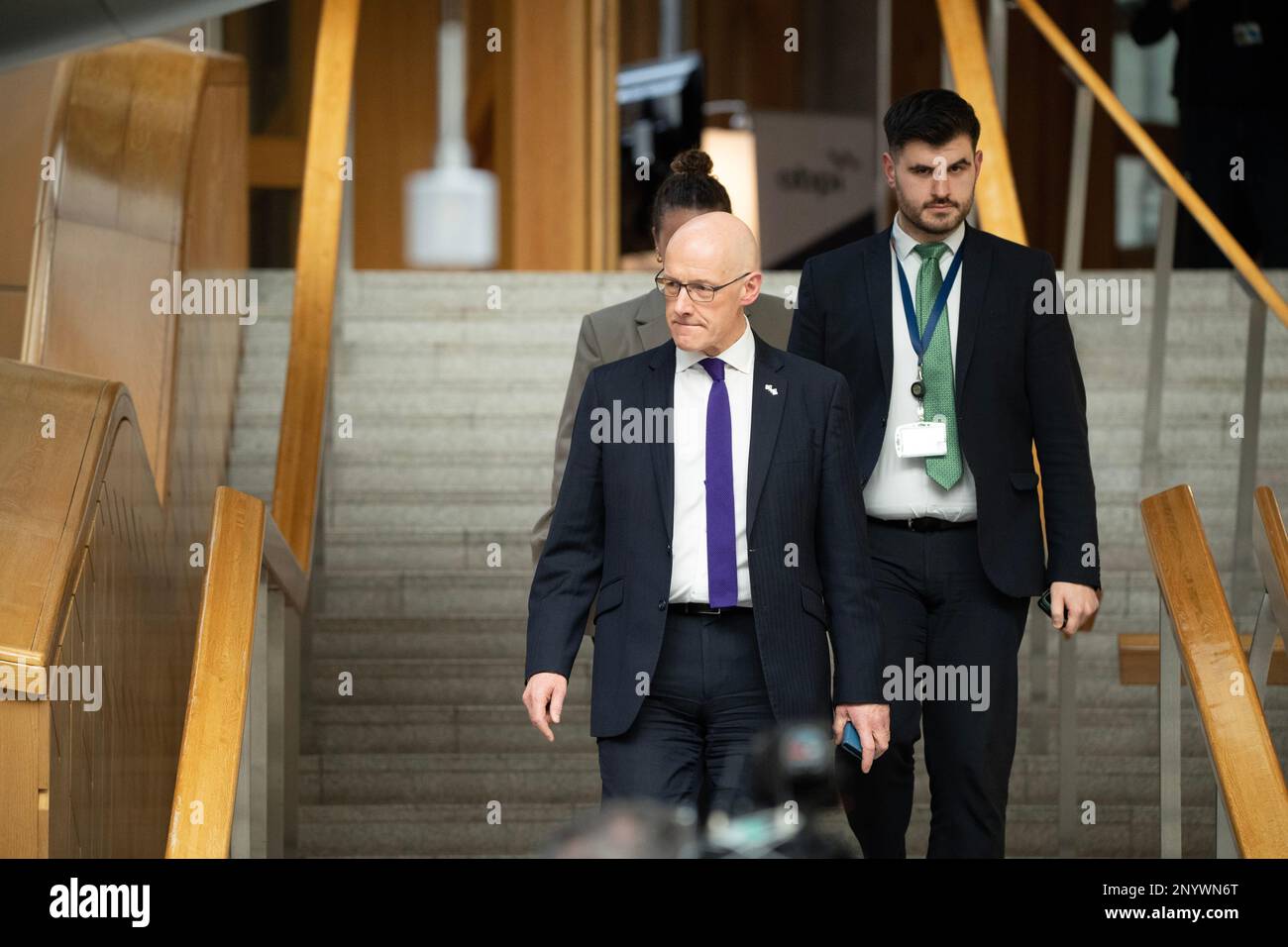 Edimburgo, Escocia, Reino Unido. 2nd de marzo de 2023. EN LA FOTO: John Swinney MSP, Primer Ministro de Escocia, anunció su intención de dimitir. Hoy, a las 3pm en su cuenta de twitter, dijo: “Después de casi 16 años como Ministro, he escrito hoy al Primer Ministro para decirle que cuando su sucesor sea nombrado dejaré el Gobierno. Servir a Escocia ha sido el privilegio de mi vida. Gracias.” Crédito: Colin D Fisher/CDFIMAGES.COM Crédito: Colin Fisher/Alamy Live News Foto de stock