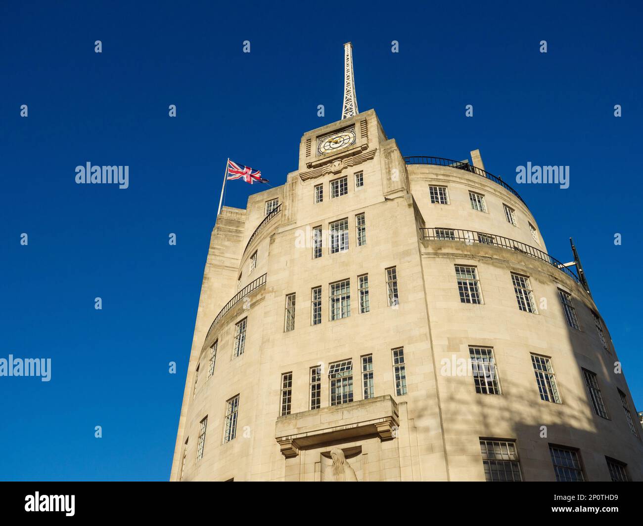 BBC Broadcasting House, Londres, Reino Unido. Foto de stock