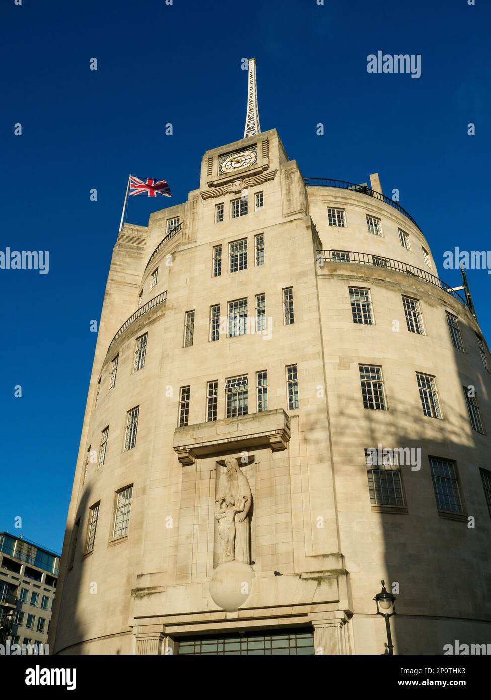 BBC Broadcasting House, Londres, Reino Unido. Foto de stock