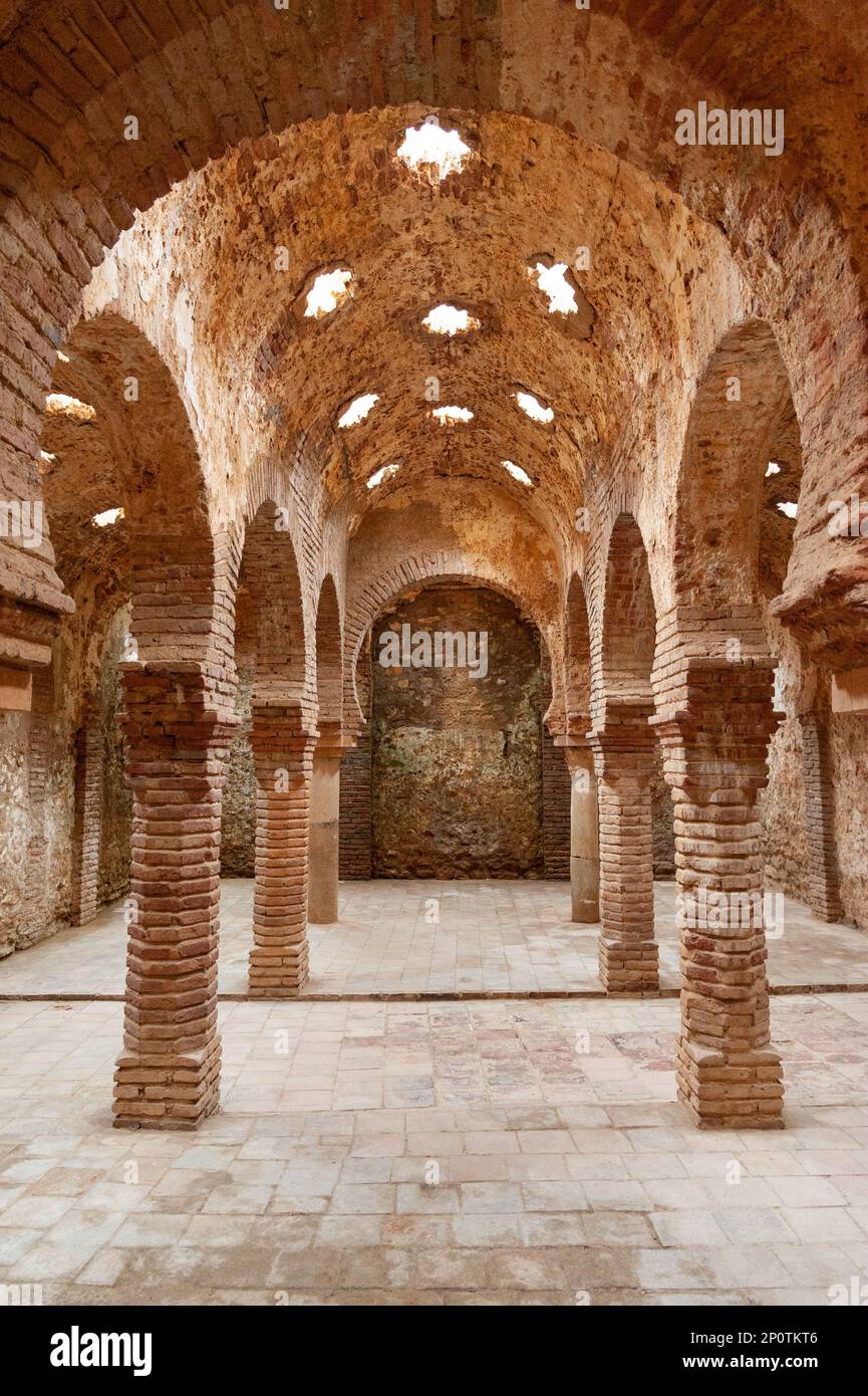 Los baños romanos, Ronda, España Foto de stock