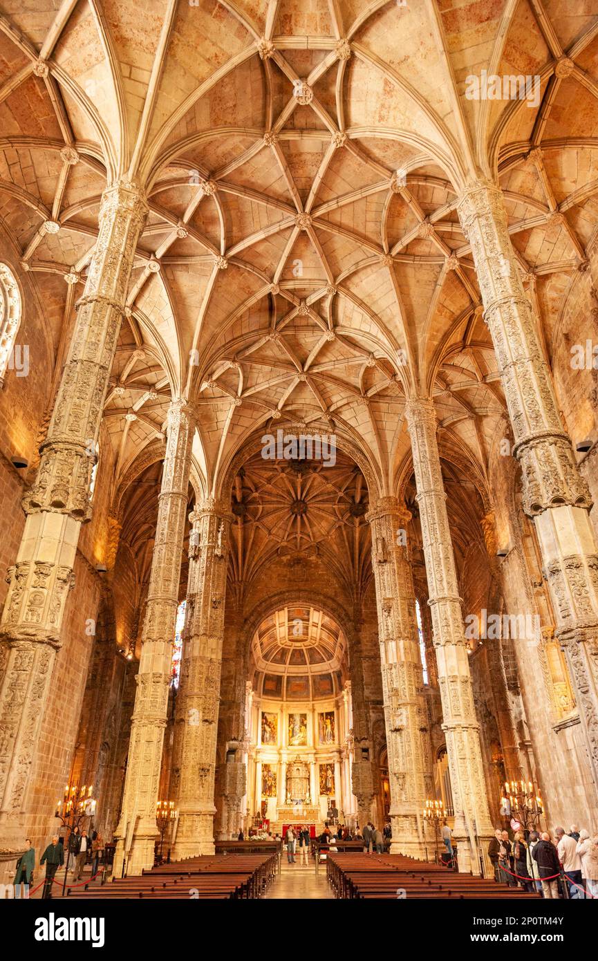 El Monasterio de los Jerónimos, Lisboa, Portugal Foto de stock