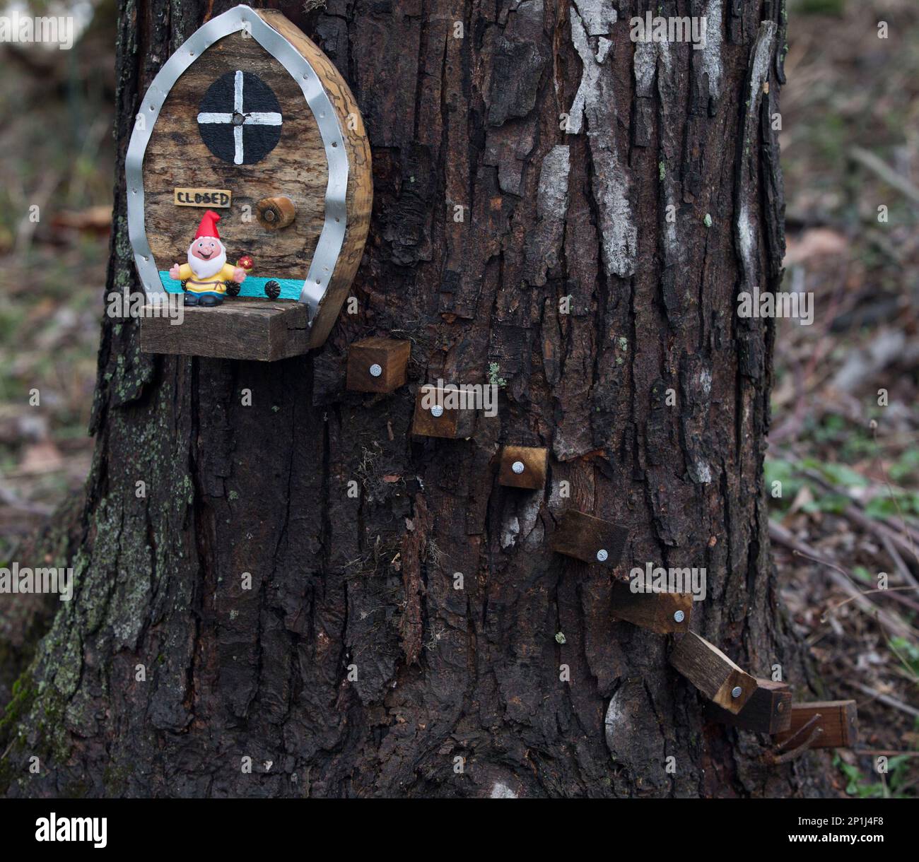 This photo shows a gnome home that Steve Hoke made at Millerstown