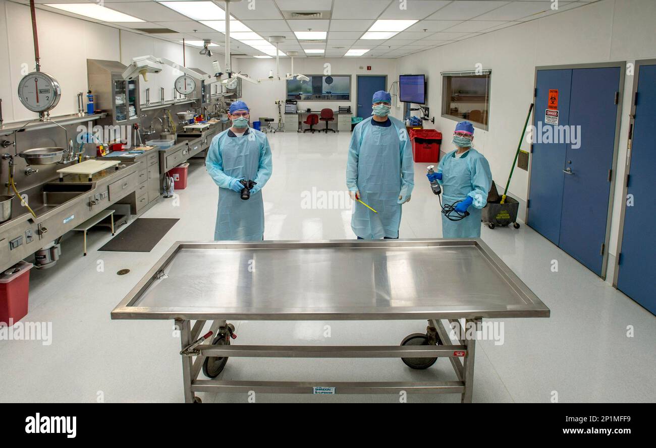 In this photo taken on March 4, 2016, Jacob Atzet, death investigator