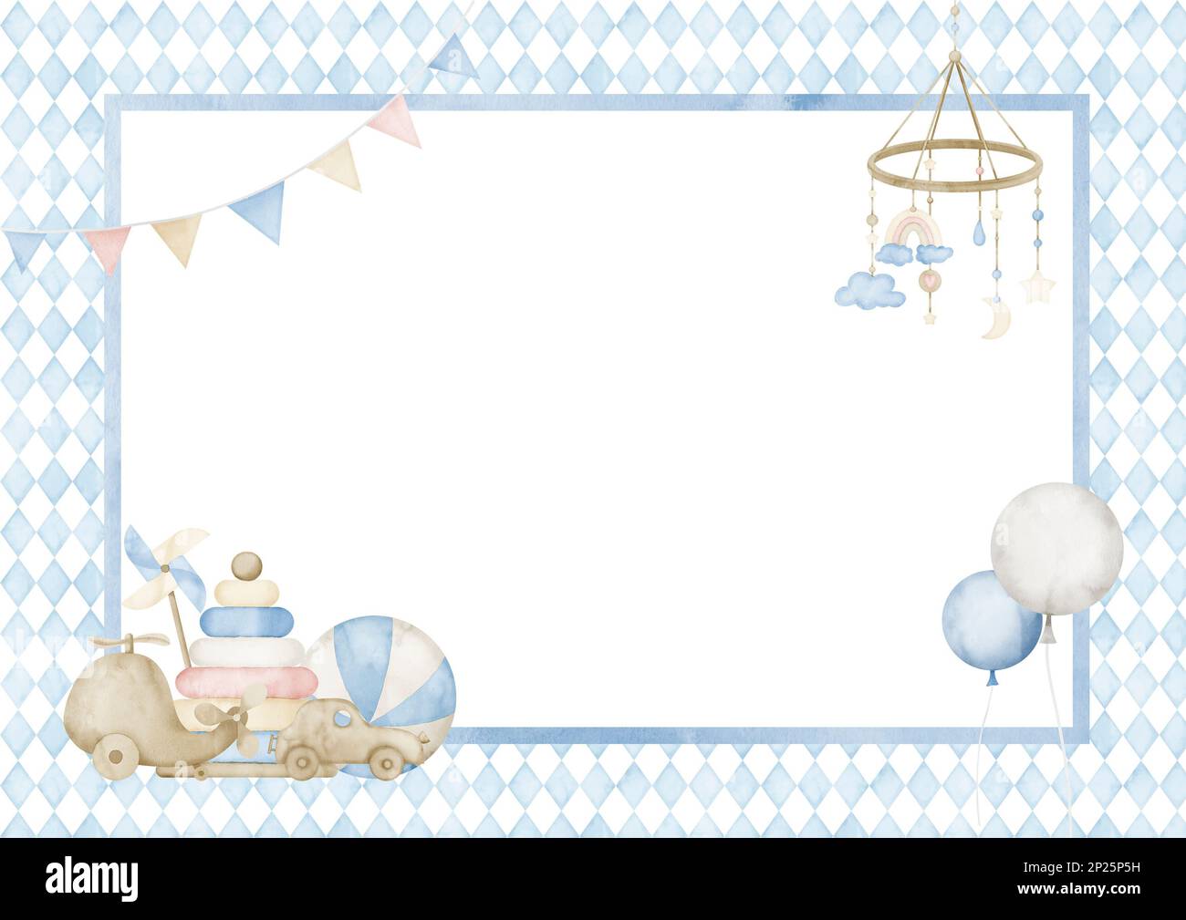 Plantilla para tarjeta de felicitación o invitación de Baby Shower