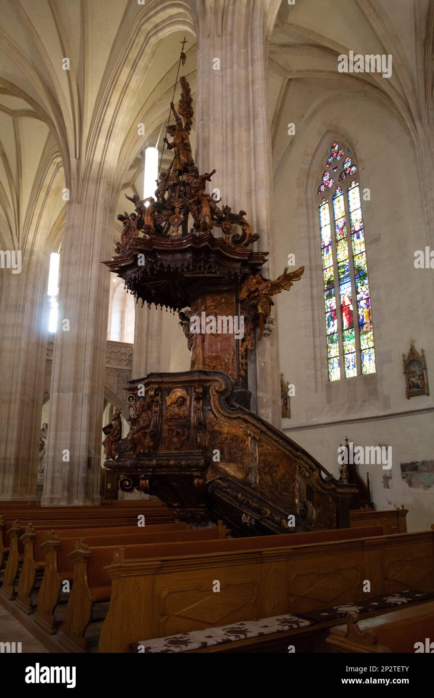 Dentro de St Catedral de Miguel, Cluj-Napoca, Rumania Foto de stock