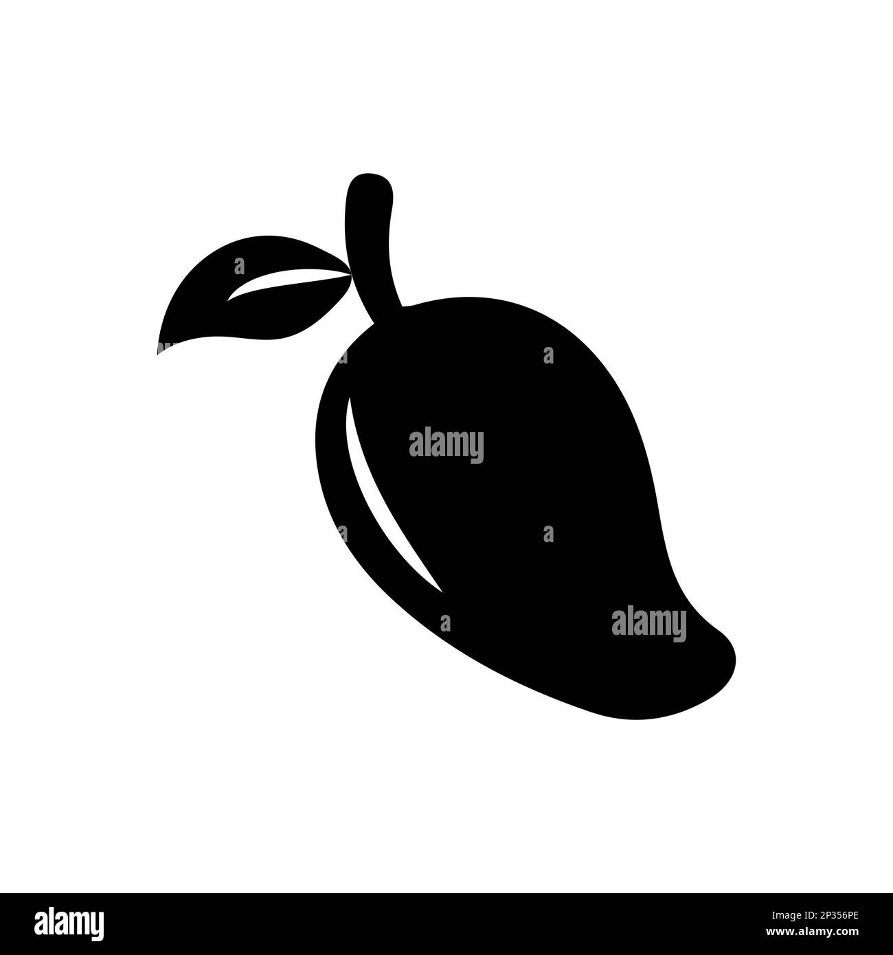 Icono de vector de fruta de mango. Mango en estilo plano. Ilustración