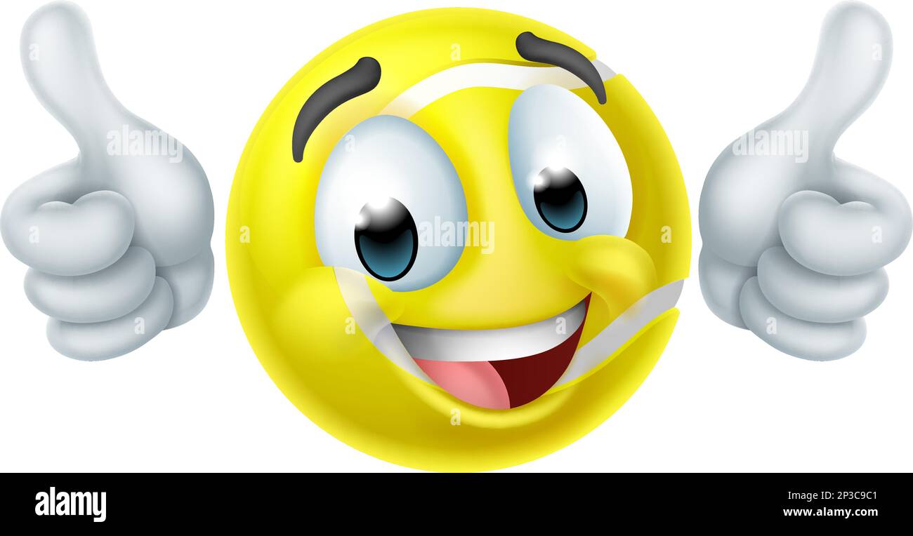 Pelota de tenis Emoticon cara Emoji Cartoon icono Imagen Vector de stock -  Alamy