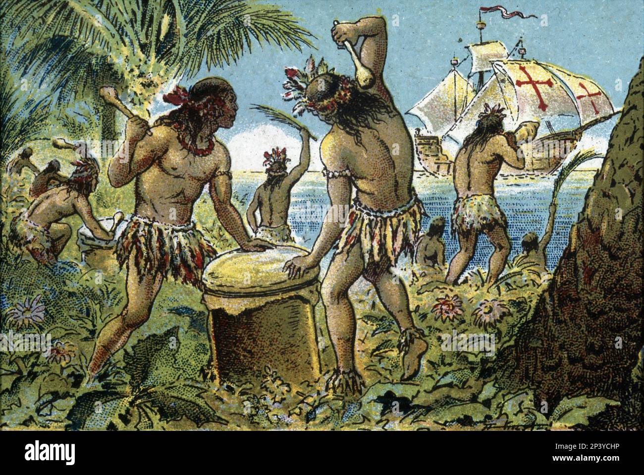 Descubrimiento de América, tercer viaje, recepción hostil de los indios