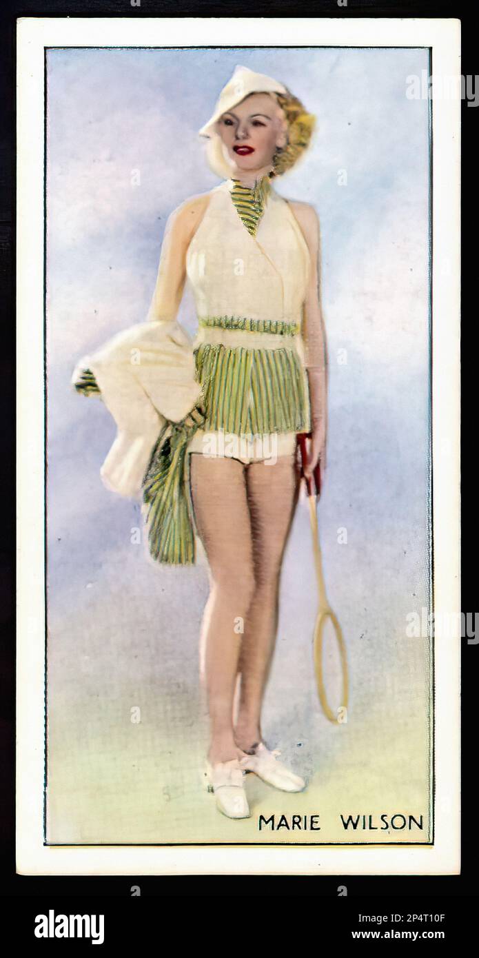 Retrato de la actriz Marie Wilson - Tarjeta de cigarrillo Vintage  Fotografía de stock - Alamy